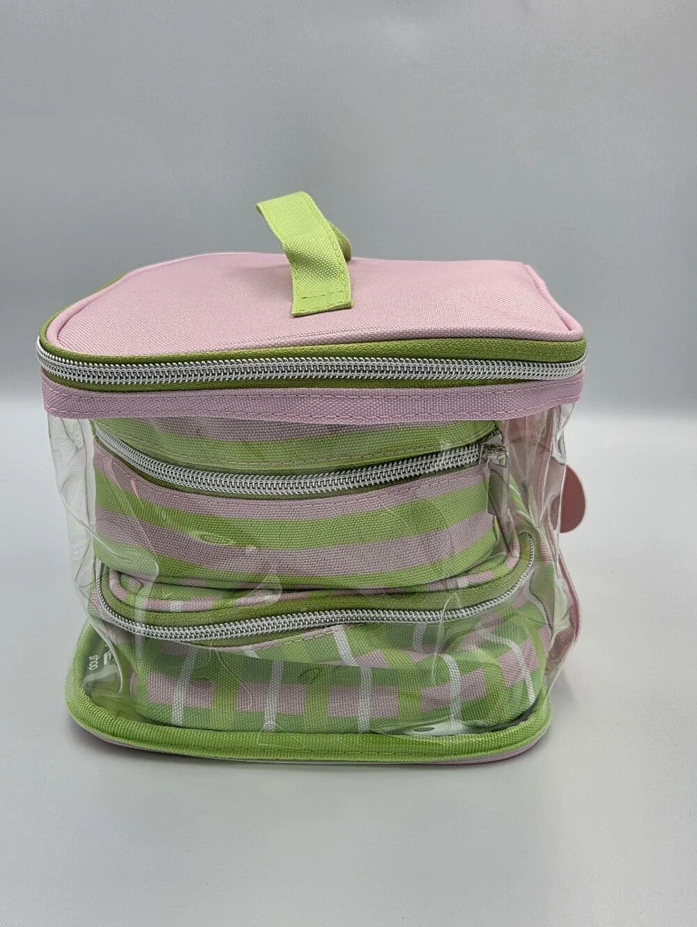 The Creme Shop Pink & Light Green Travel Cosmetic 3 Piece Set Nwt